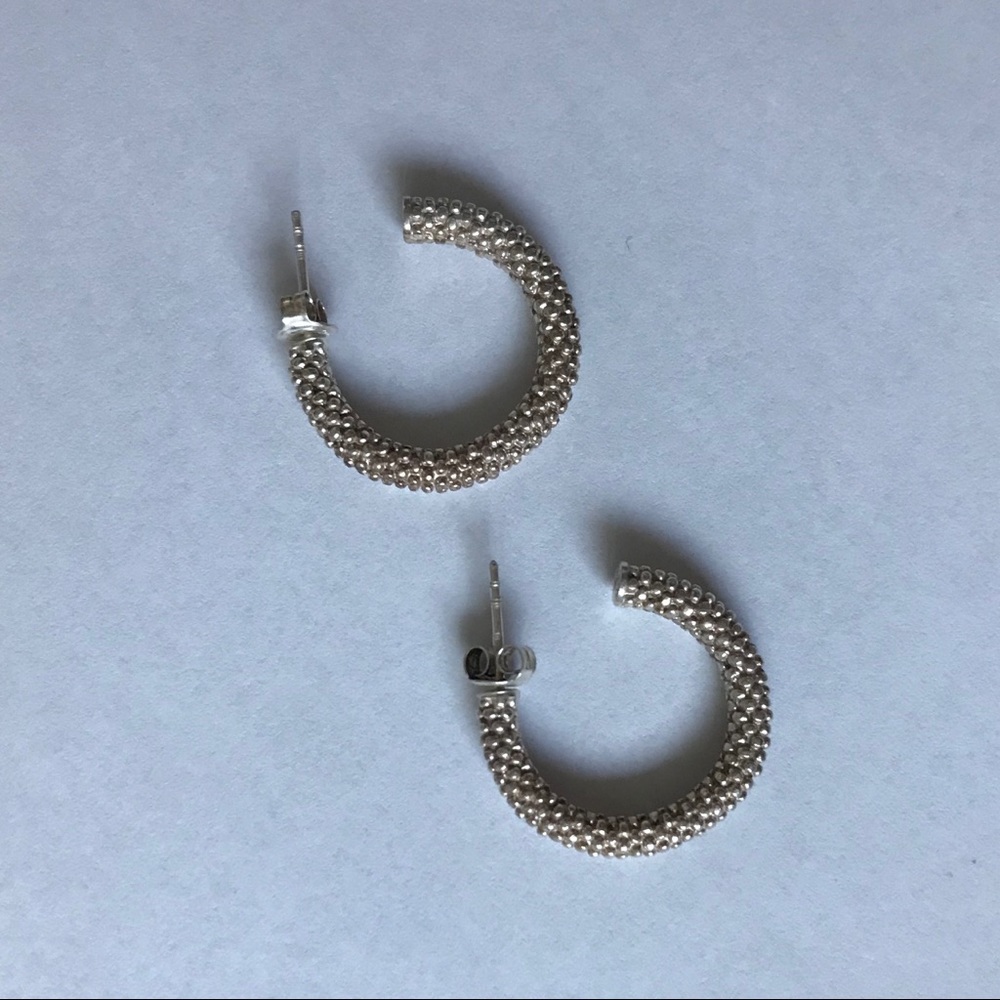 Silver hoop earrings from Links of London